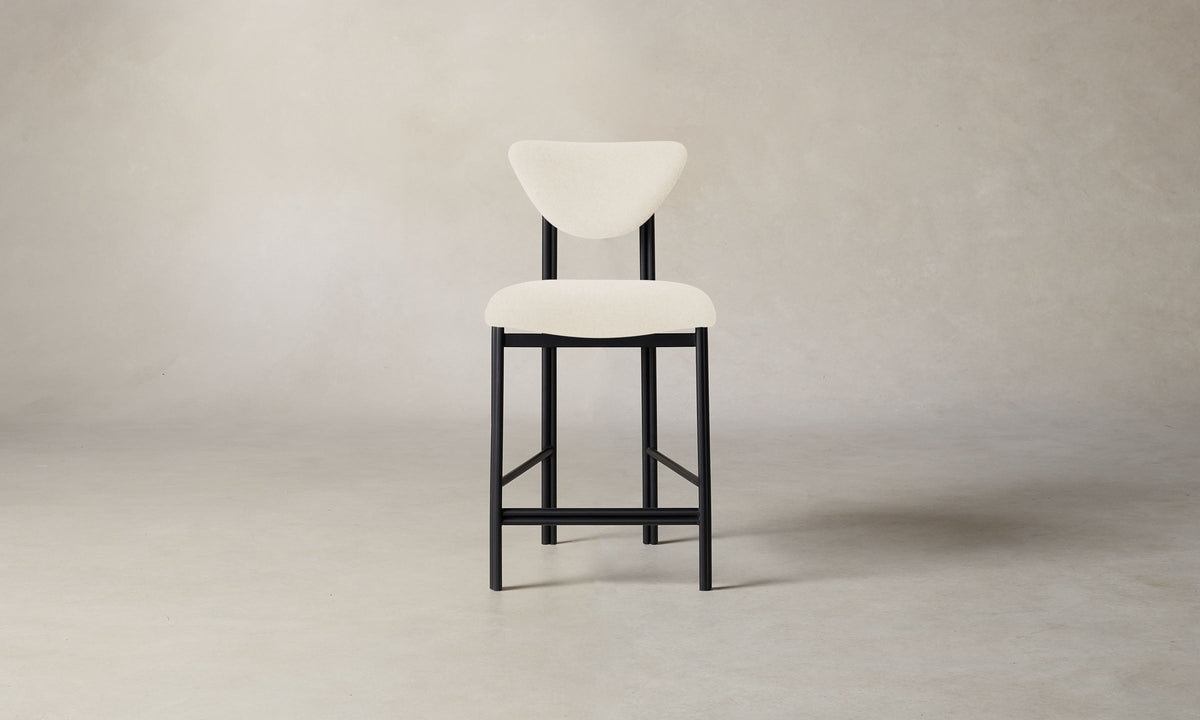 The Cooper Counter Stool - Italian Brushed Wool Vanilla