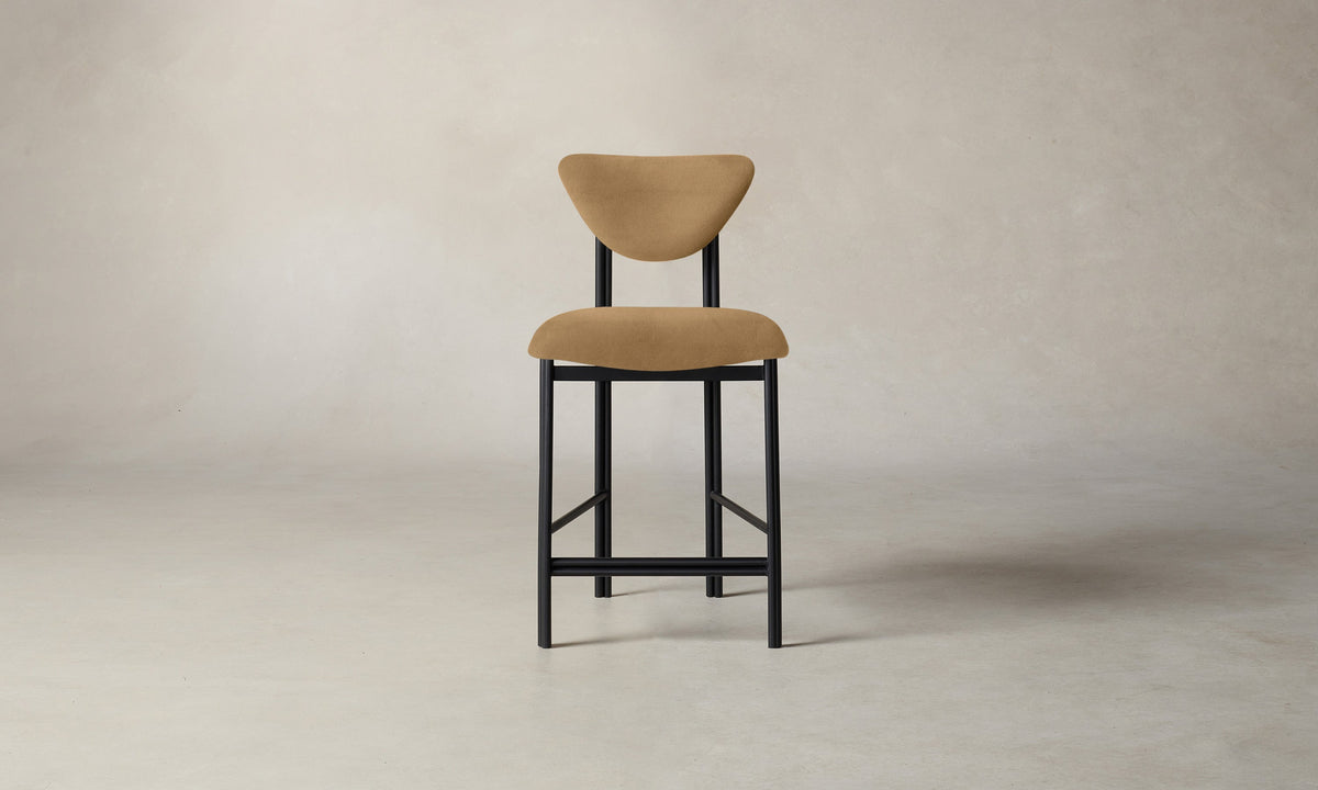 The Cooper Counter Stool - Nubuck Leather Rye