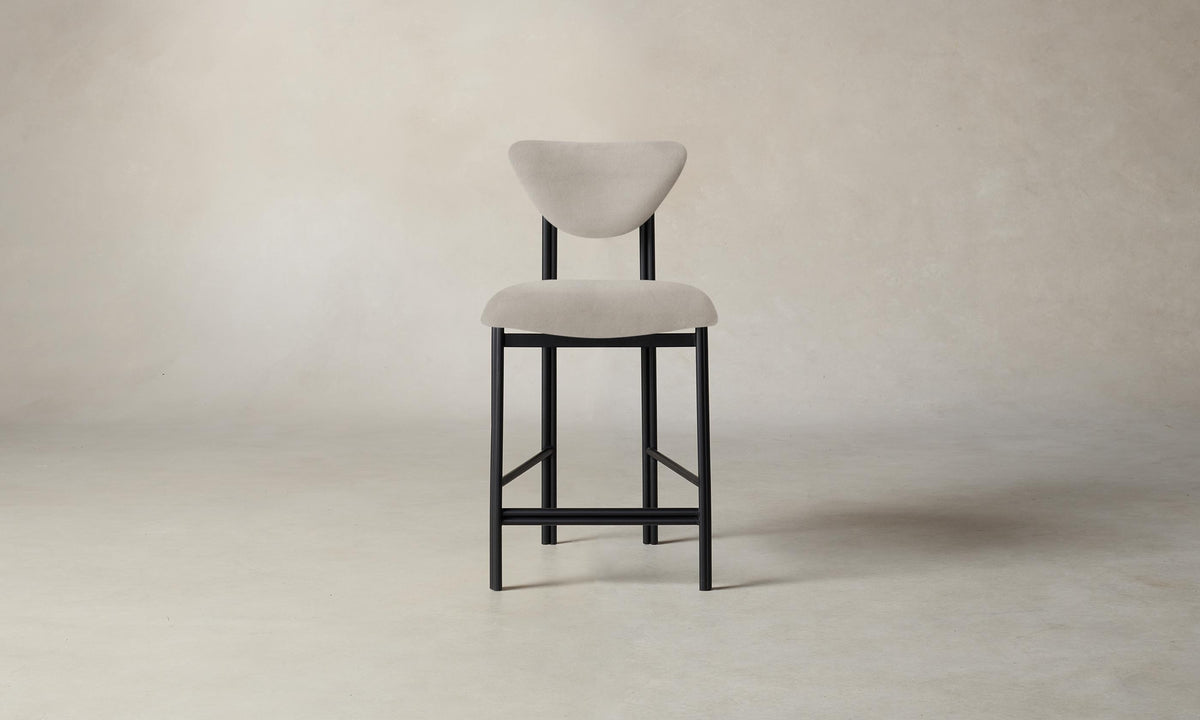 The Cooper Counter Stool - Nubuck Leather Sail