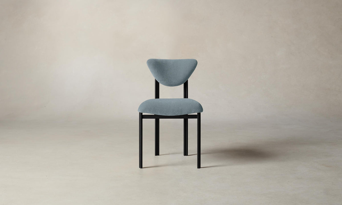The Cooper Dining Chair - Performance Velvet Sky