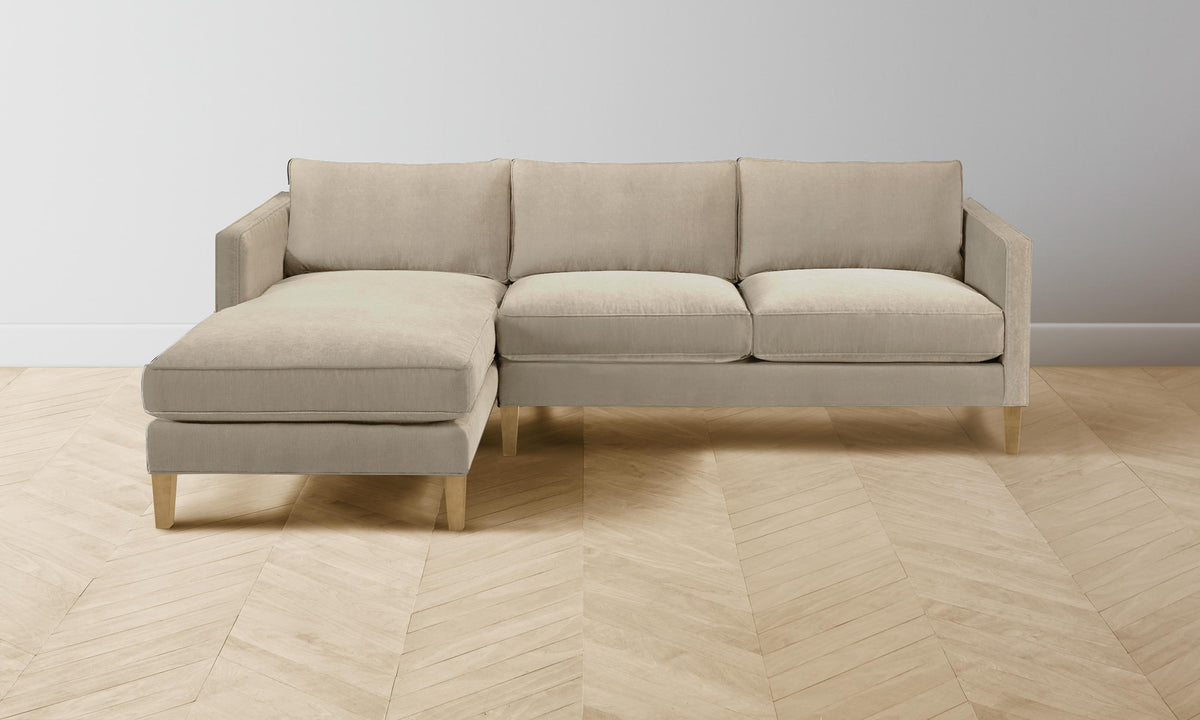 The Crosby Sectional - Performance Velvet Taupe