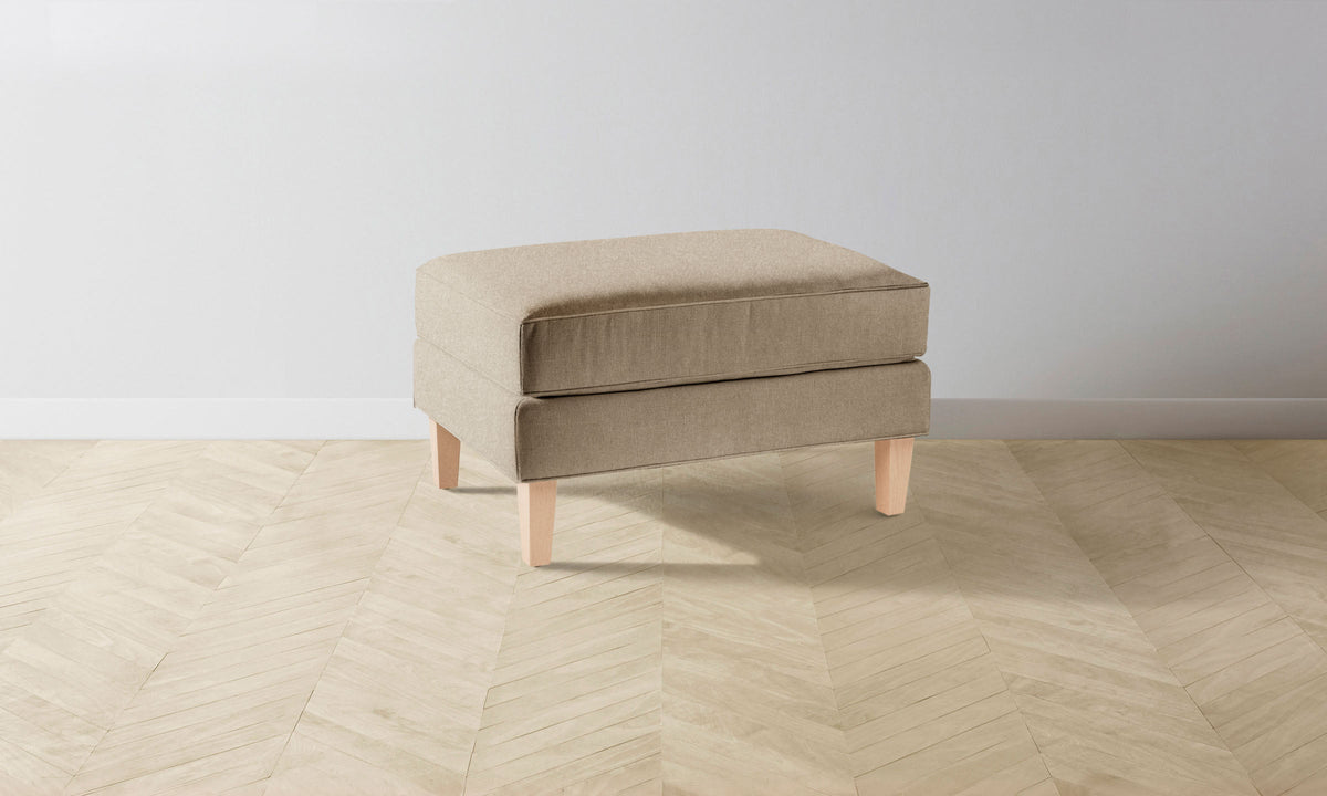 The Crosby Ottoman - Italian Brushed Wool Fox
