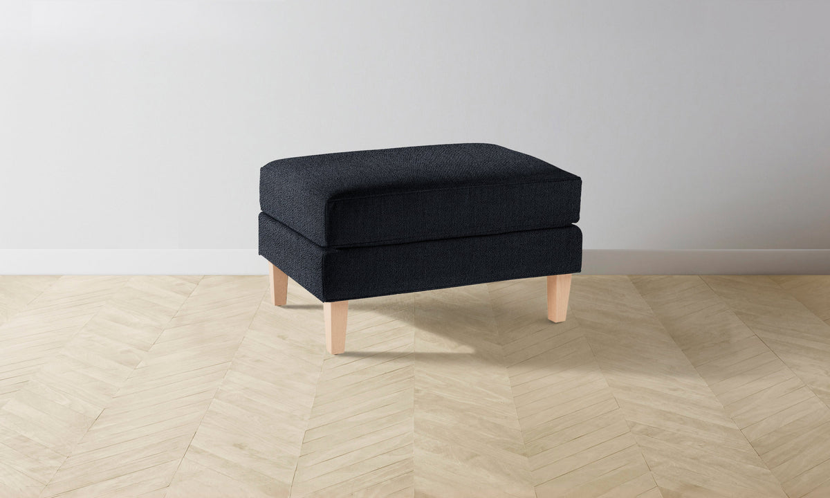 The Crosby Ottoman - Performance Textural Weave Marina