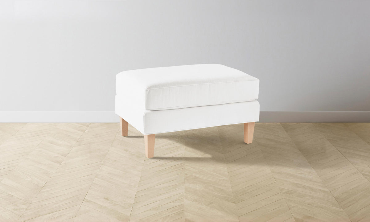 The Crosby Ottoman - Performance Woven Chenille Lace