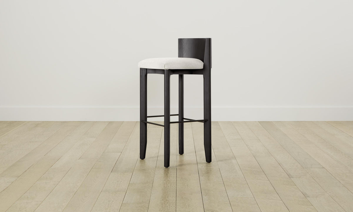 The Delancey Bar & Counter Stool - Heritage Belgian Linen Egret