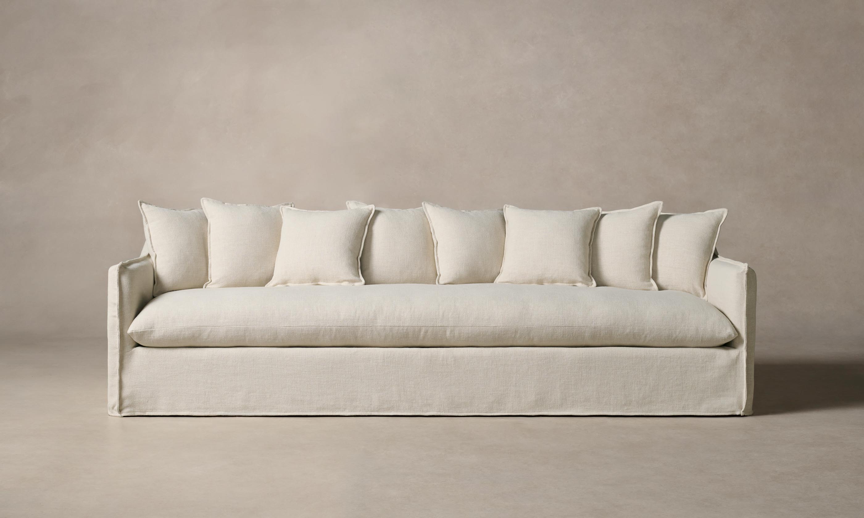 The Dune Sofa in Belgian Linen Alder by Maiden Home 95 Width