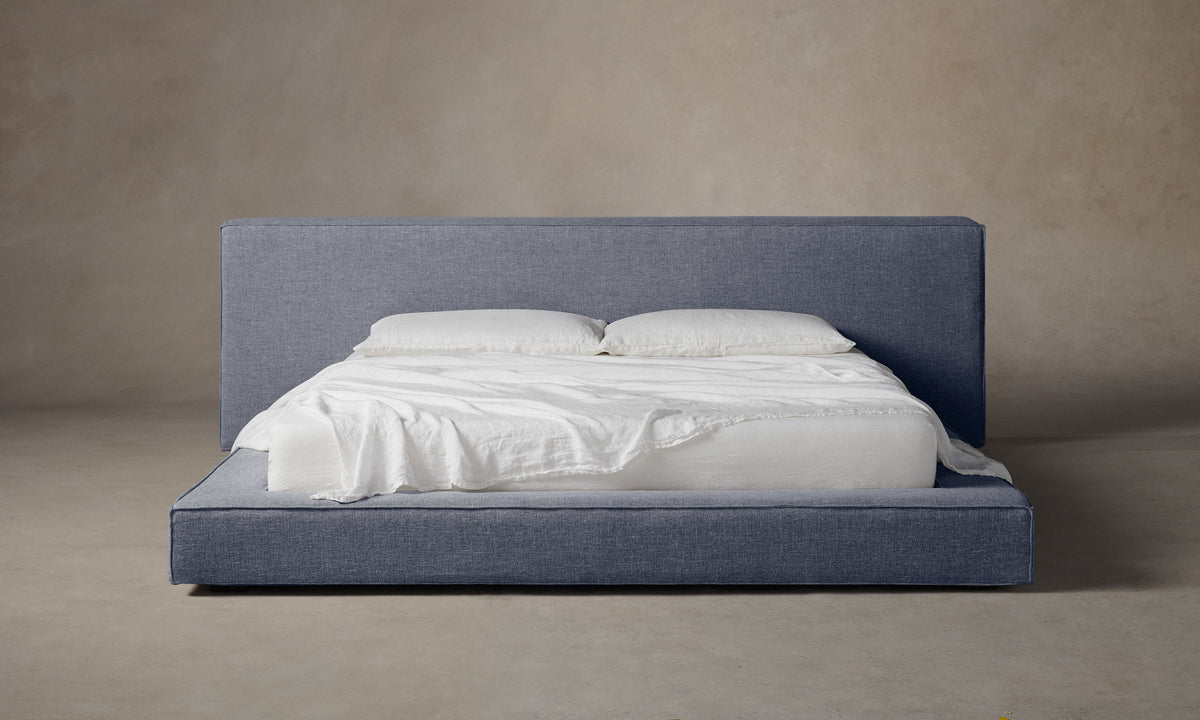 The Eldridge Bed - Heritage Belgian Linen Lake