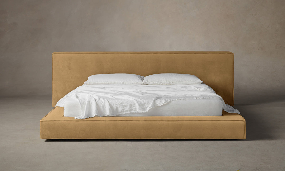 The Eldridge Bed - Nubuck Leather Rye