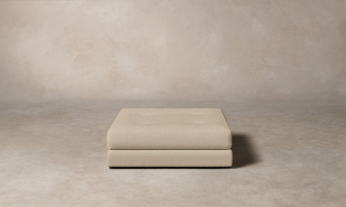 The Forma Ottoman - Performance Textural Weave Savanna