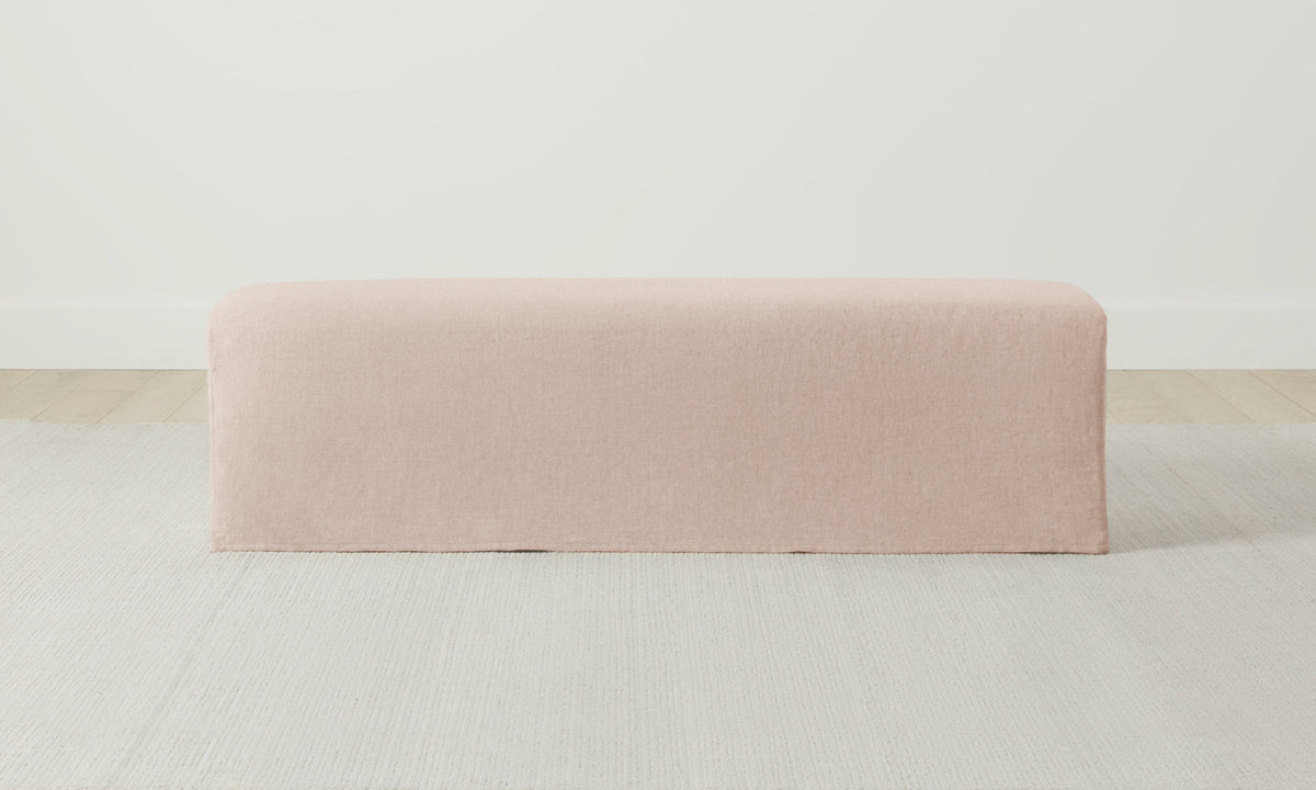 The Franklin Bench - Heritage Belgian Linen Petal