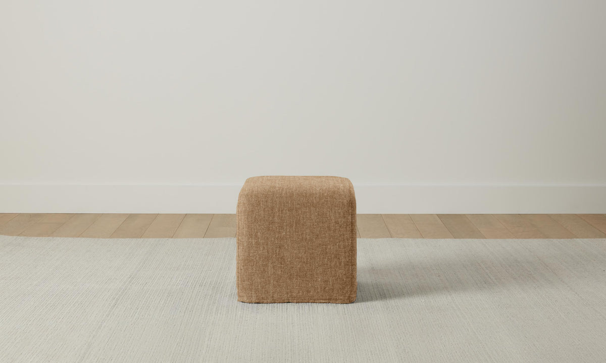 The Franklin Ottoman - Heritage Belgian Linen Chai