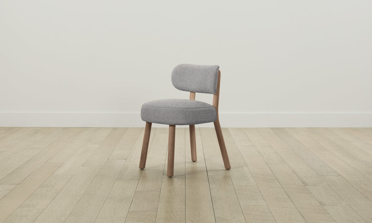The Jane Dining Chair - Italian Brushed Wool Moon
