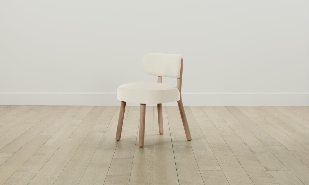 The Jane Dining Chair - Pebbled Leather Swan