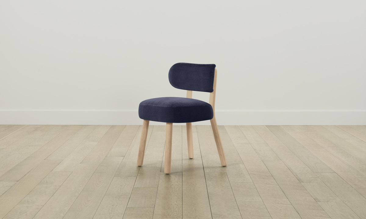 The Jane Dining Chair - Performance Velvet Midnight