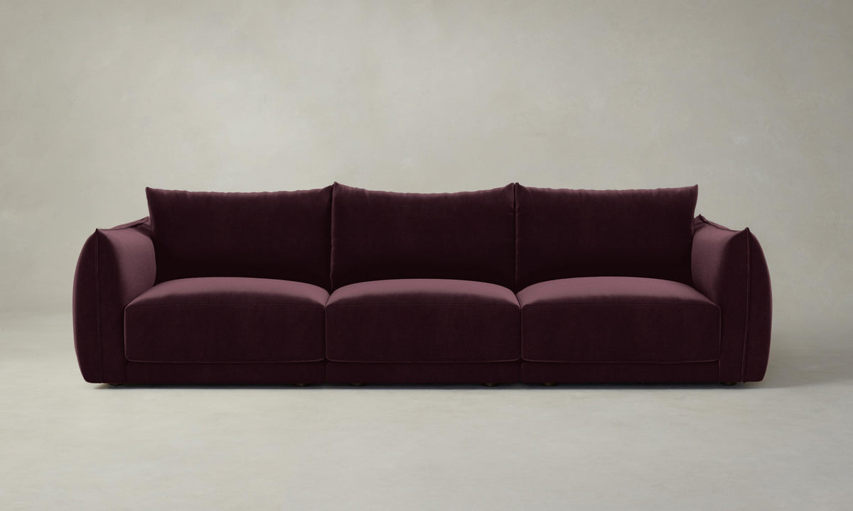 The Jones Modular Sectional - Performance Velvet Merlot