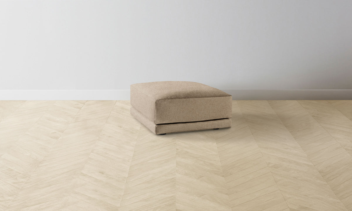 The Jones Ottoman - Italian Brushed Wool Fox
