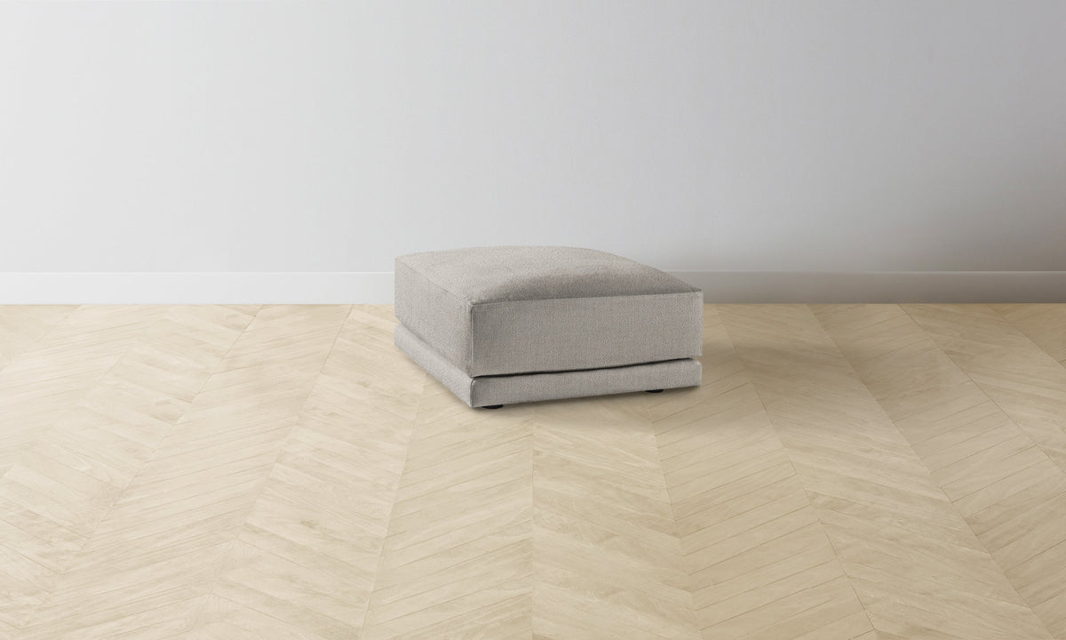 The Jones Ottoman - Performance Textural Weave Breeze