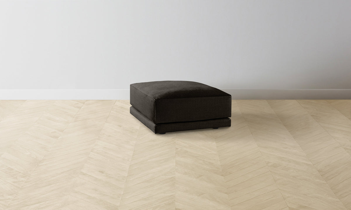 The Jones Ottoman - Performance Textural Weave Root