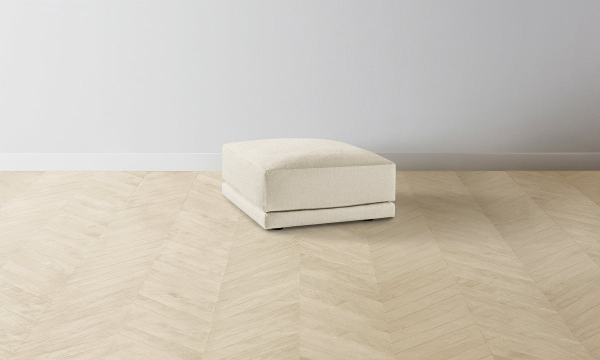 The Jones Ottoman - Performance Textural Weave Wisp