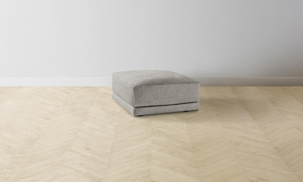 The Jones Ottoman - Heritage Belgian Linen Agate