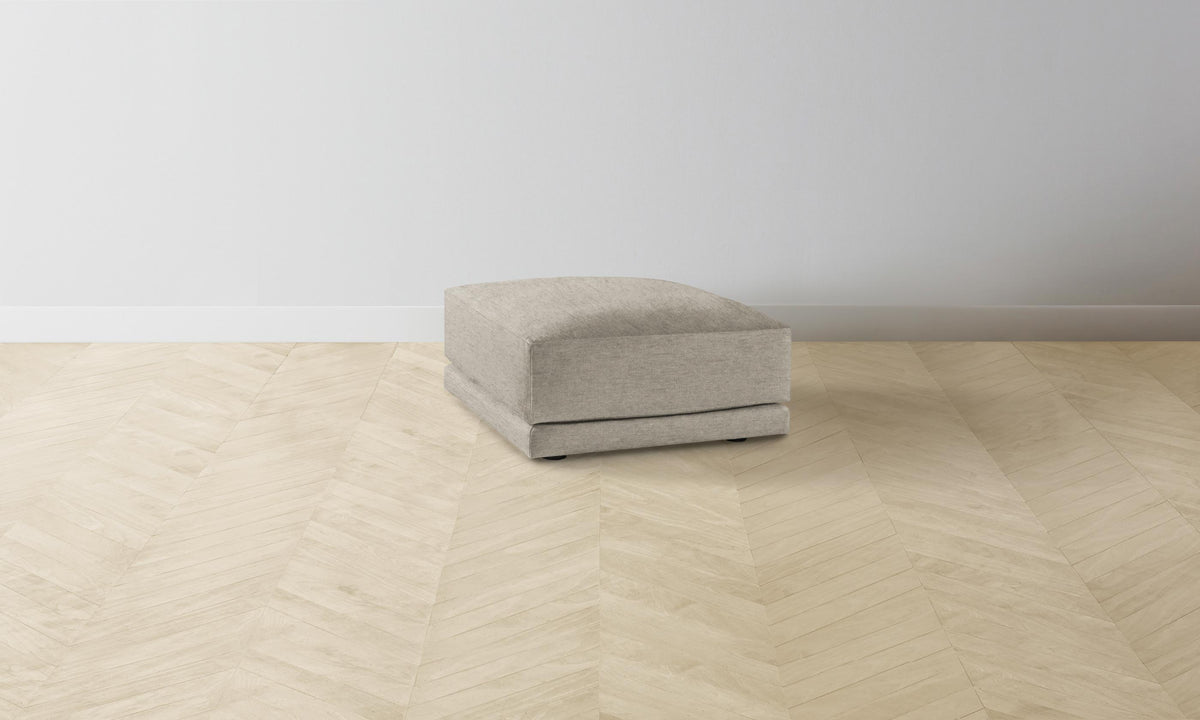 The Jones Ottoman - Performance Tweed Oatmeal