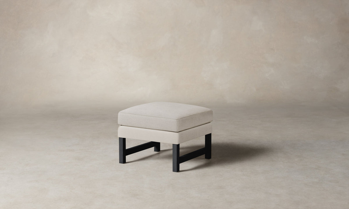 The Kaye Ottoman - Heritage Belgian Linen Summit