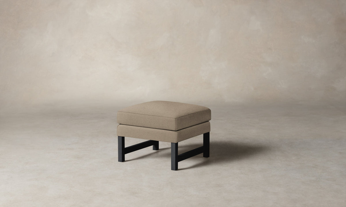 The Kaye Ottoman - Italian Brushed Wool Fox