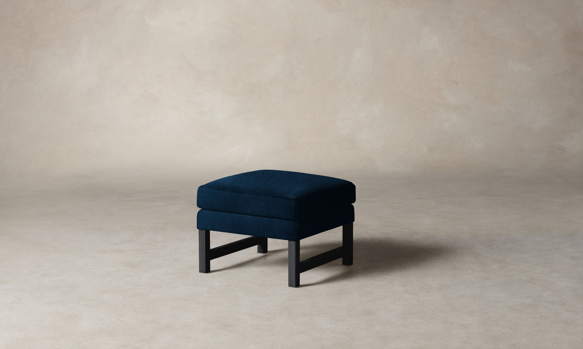 The Kaye Ottoman - Mohair Admiral