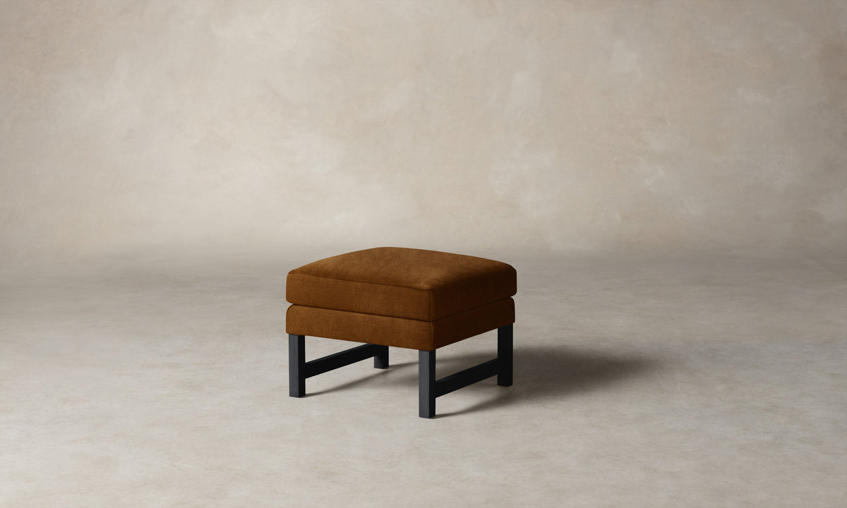 The Kaye Ottoman - Mohair Brown Sugar