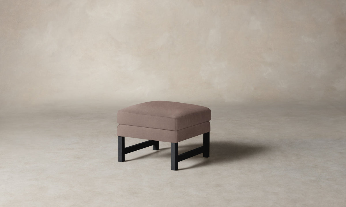 The Kaye Ottoman - Mohair Peony