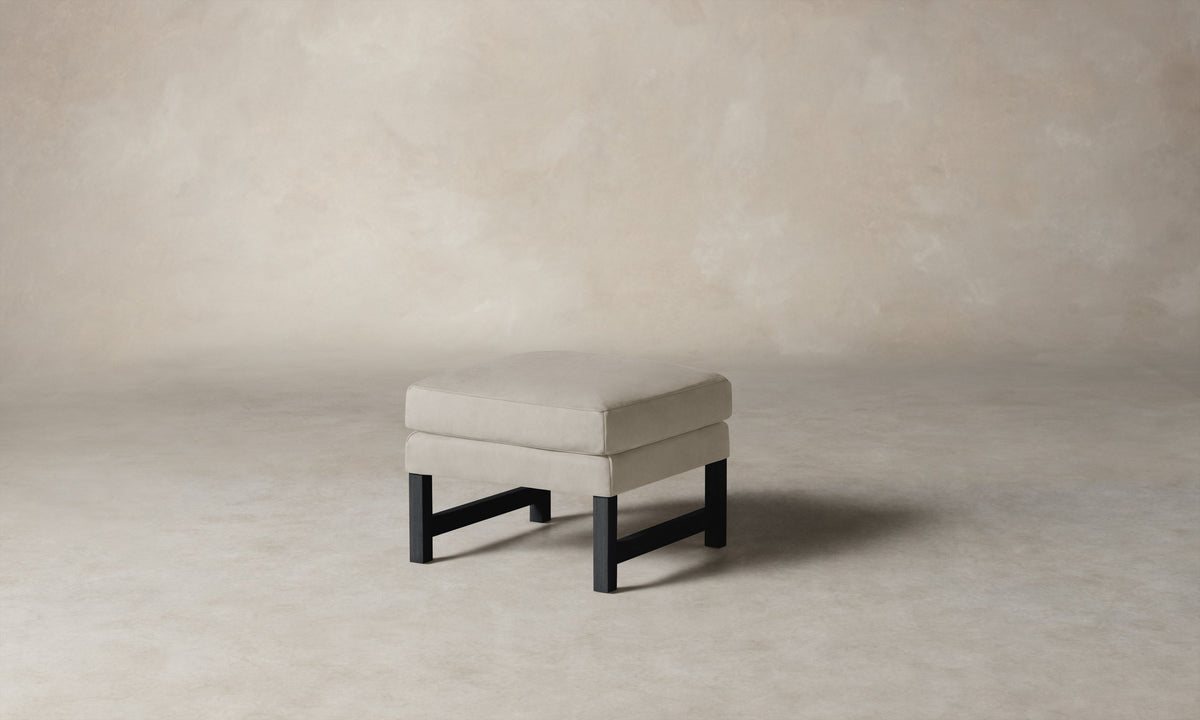 The Kaye Ottoman - Nubuck Leather Sail