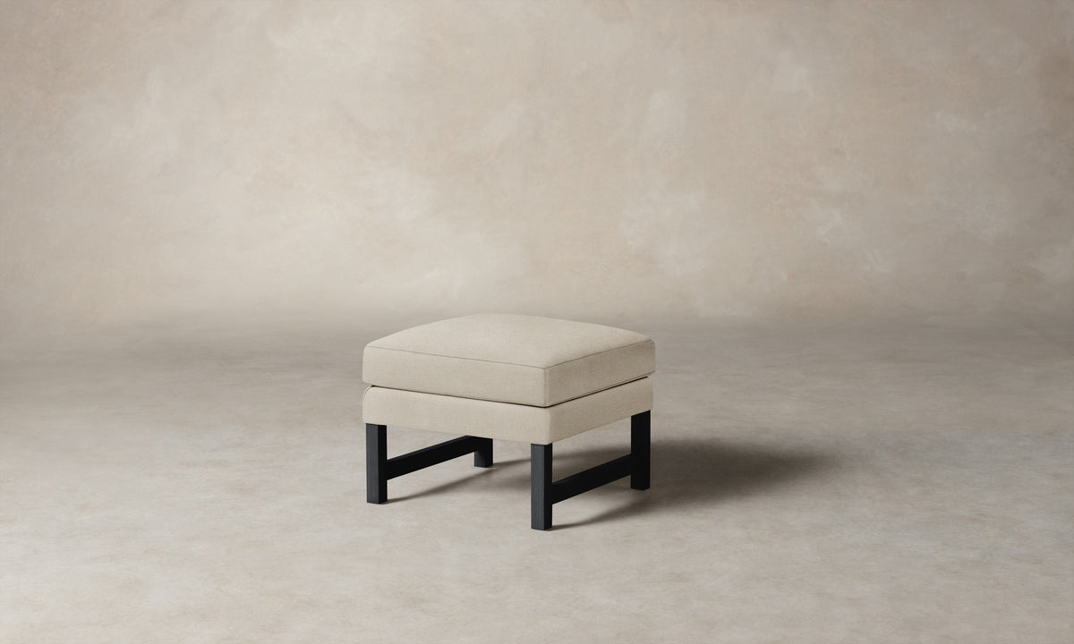 The Kaye Ottoman - Performance Mélange Weave Shell