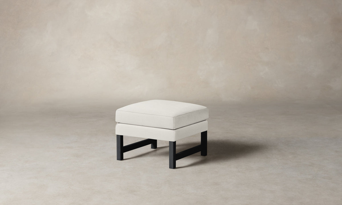 The Kaye Ottoman - Performance Woven Chenille Lace