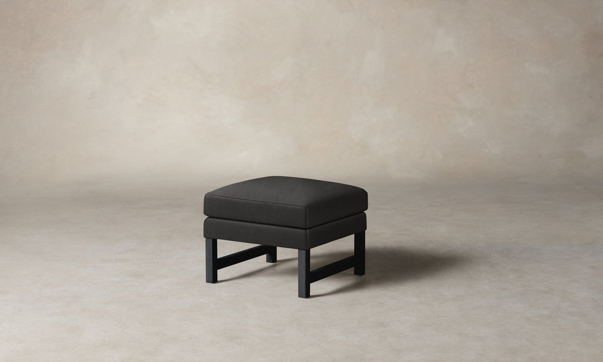 The Kaye Ottoman - Tuscan Leather Seal