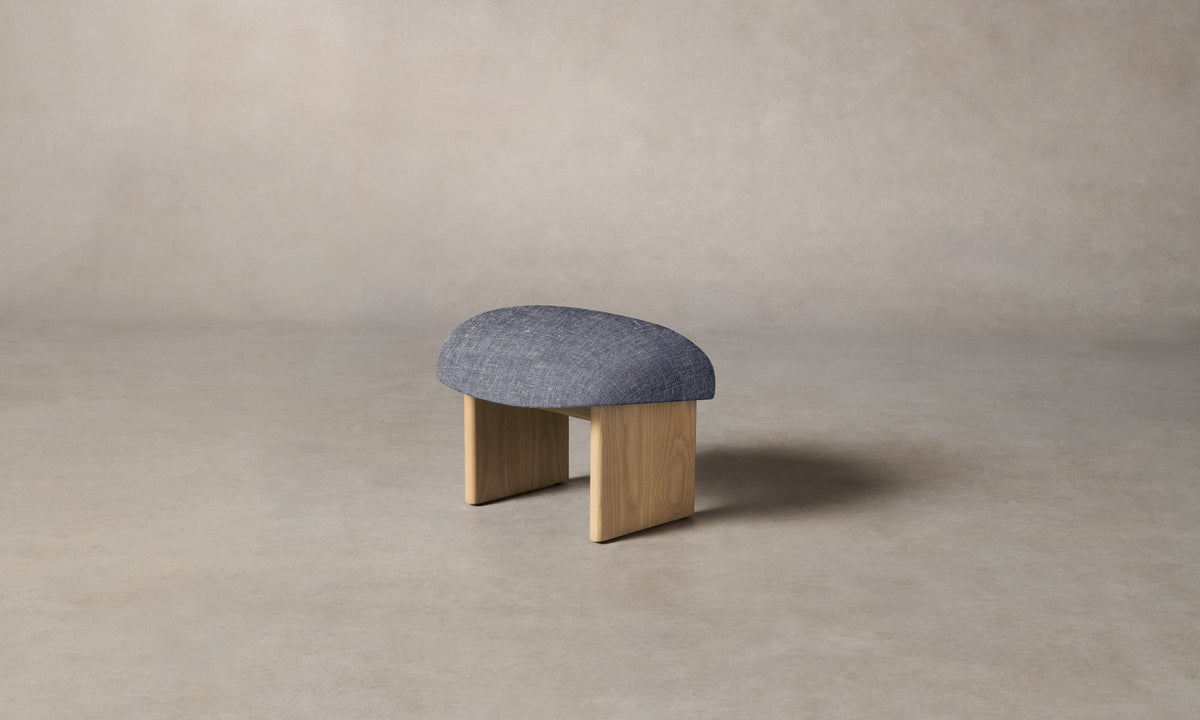 The Kenmare Ottoman - Heritage Belgian Linen Lake