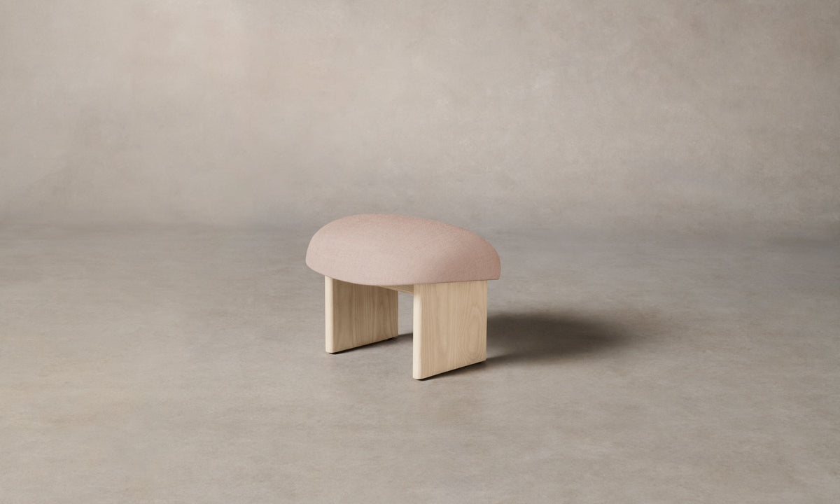 The Kenmare Ottoman - Heritage Belgian Linen Petal