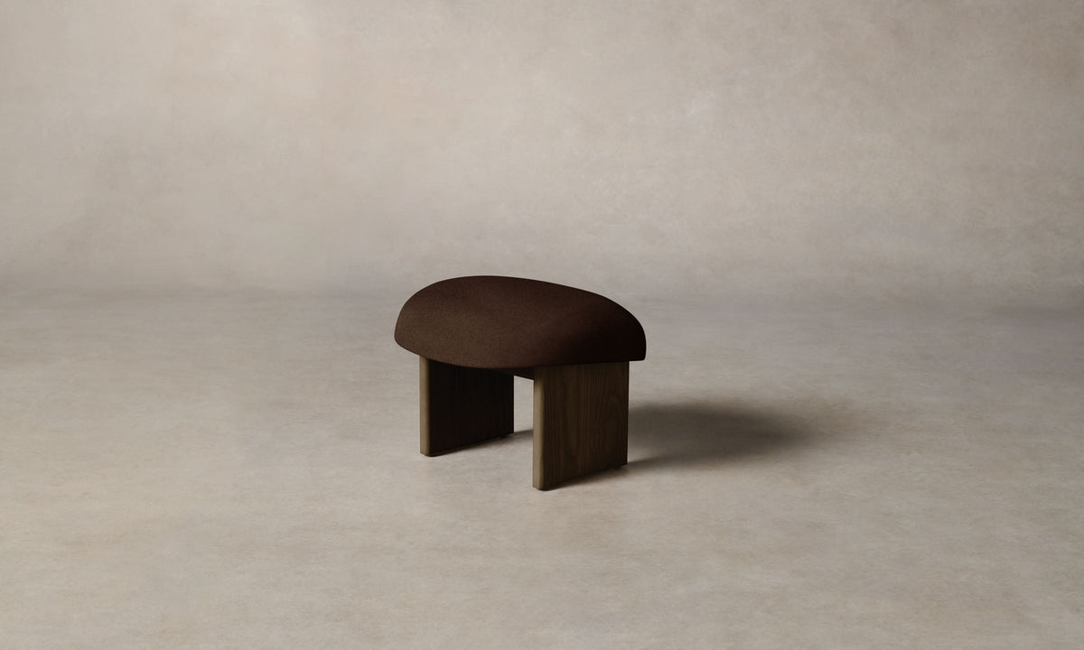 The Kenmare Ottoman - Italian Brushed Wool Cocoa