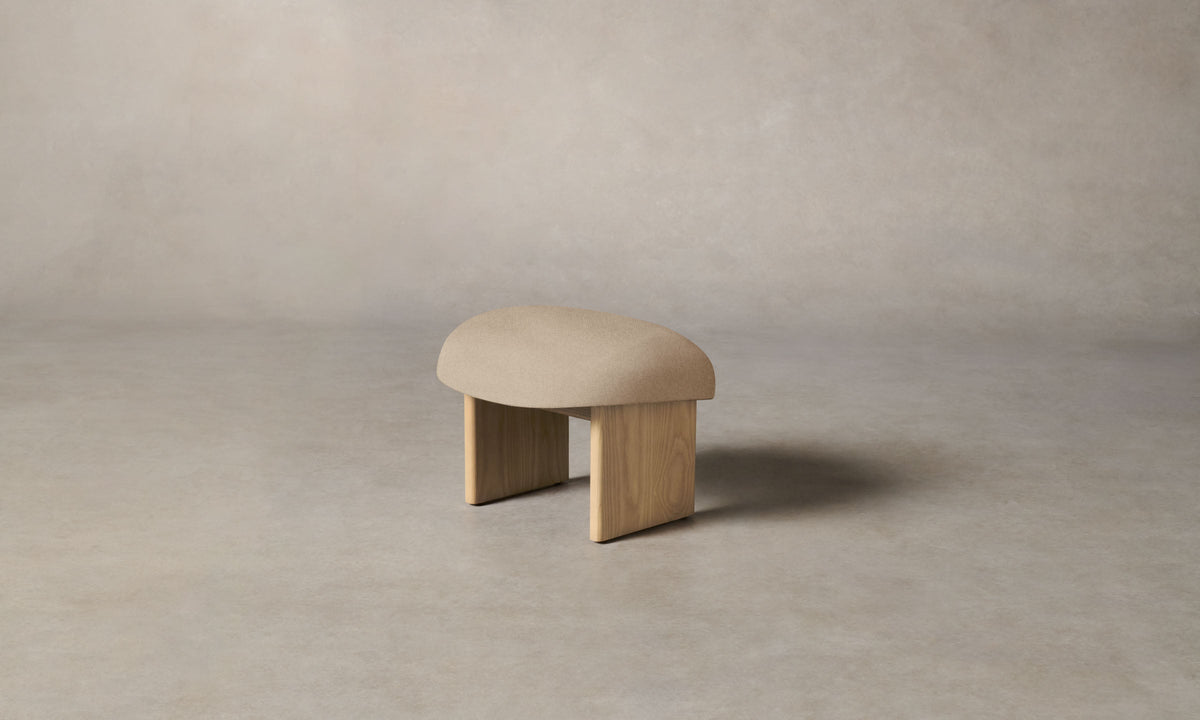 The Kenmare Ottoman - Italian Brushed Wool Fox