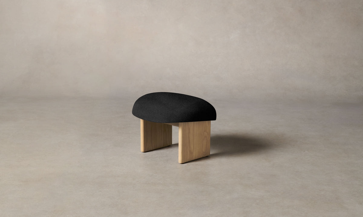 The Kenmare Ottoman - Italian Brushed Wool Pepper