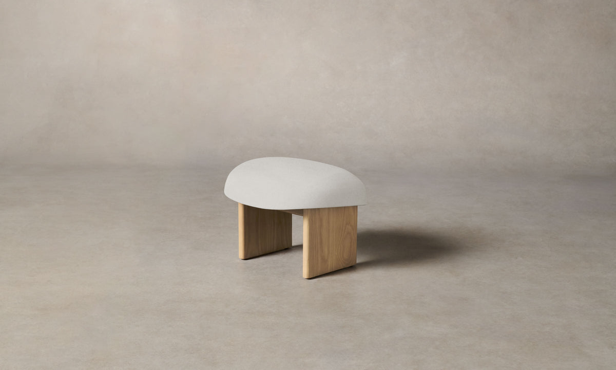 The Kenmare Ottoman - Italian Brushed Wool Vanilla
