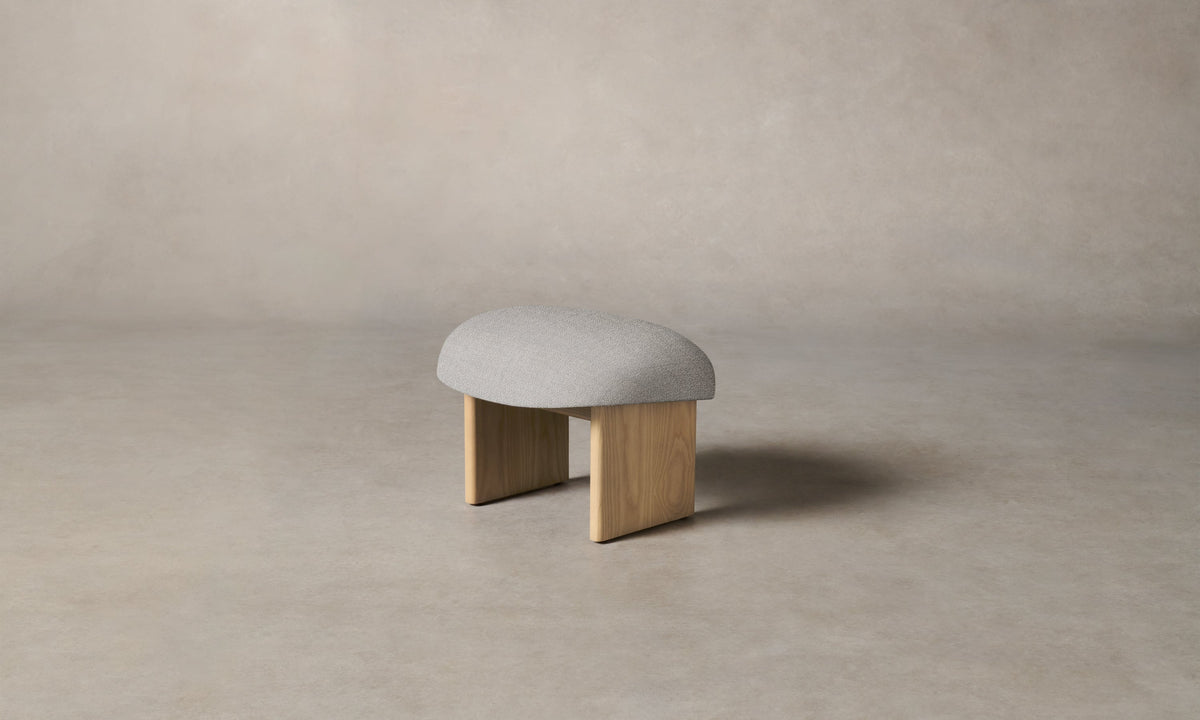The Kenmare Ottoman - Performance Textural Weave Breeze