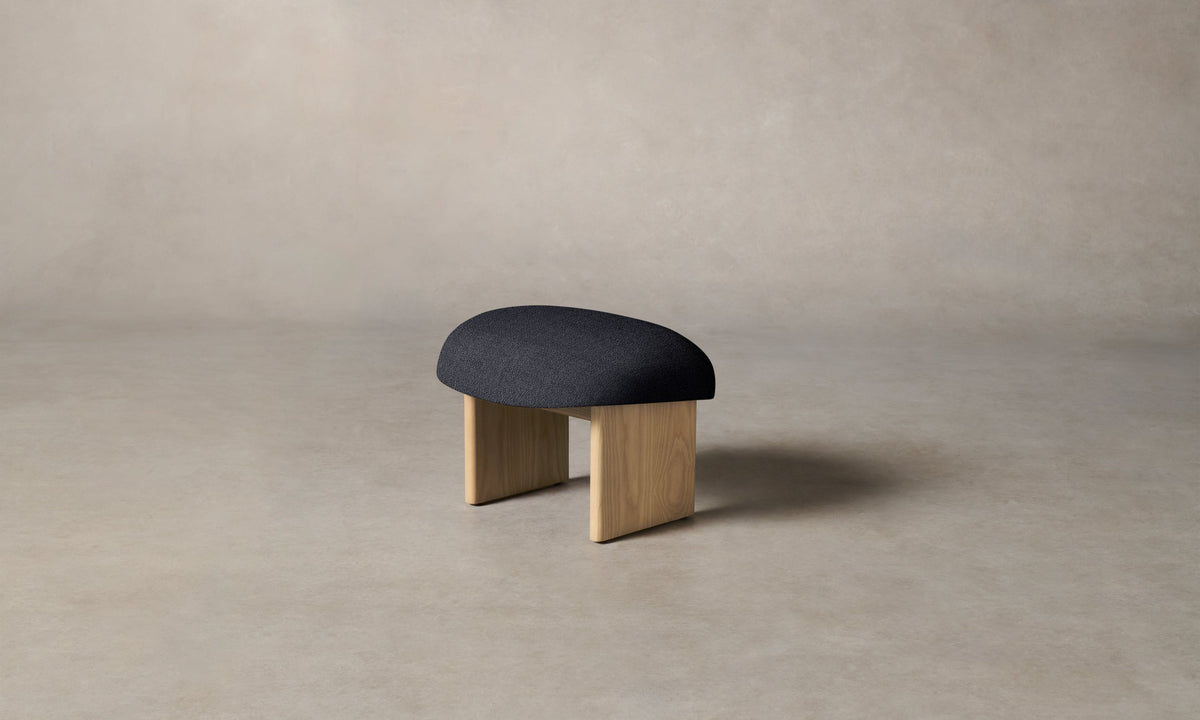 The Kenmare Ottoman - Performance Textural Weave Marina