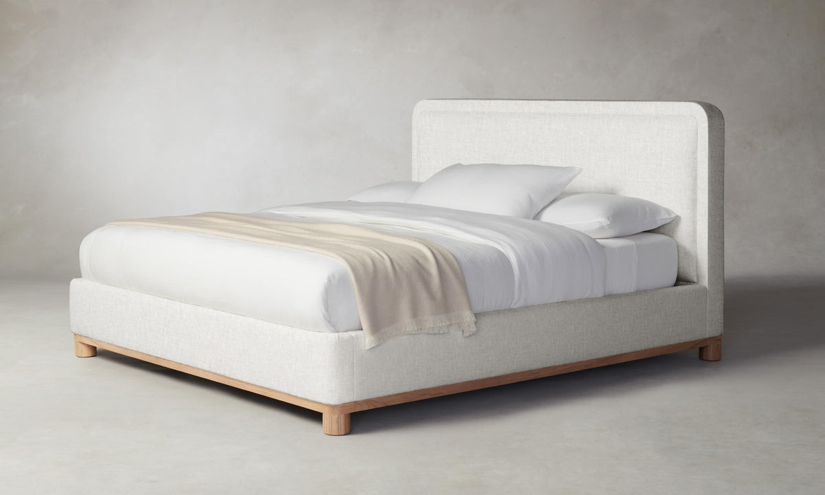 The Kent Bed - Heritage Belgian Linen Egret