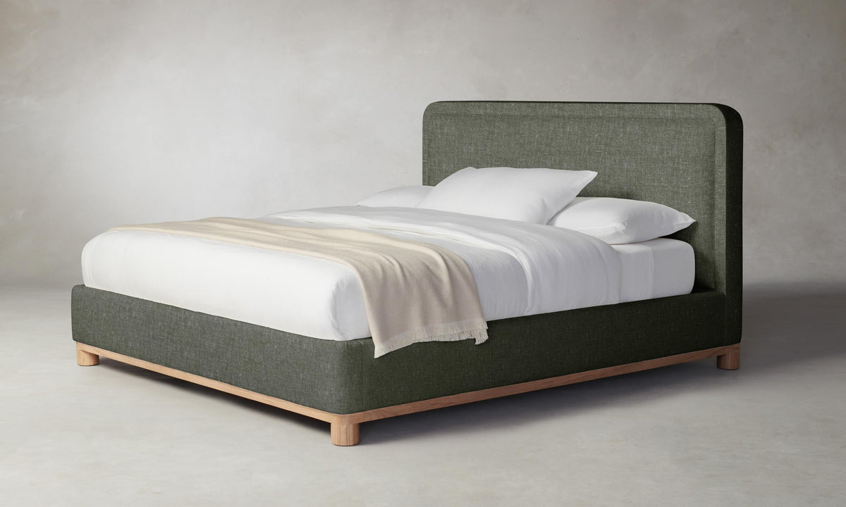 The Kent Bed - Heritage Belgian Linen Thyme