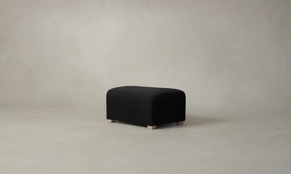 The Lenox Ottoman - Italian Brushed Wool Pepper
