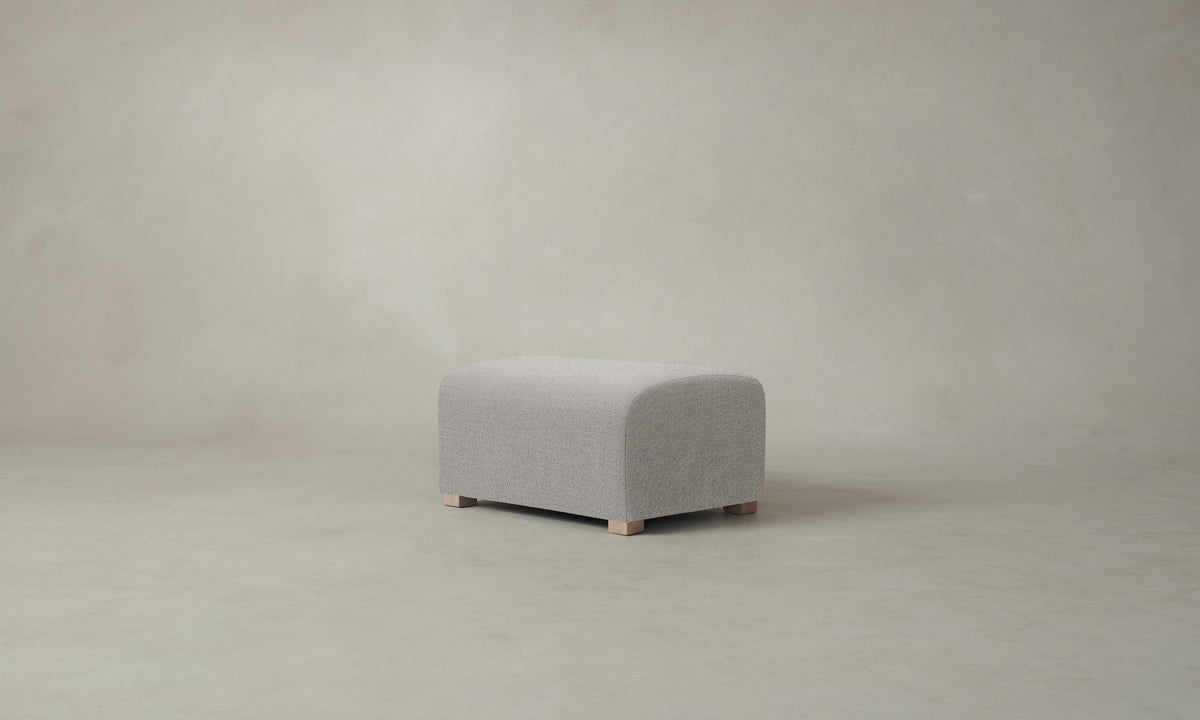 The Lenox Ottoman - Performance Textural Weave Breeze