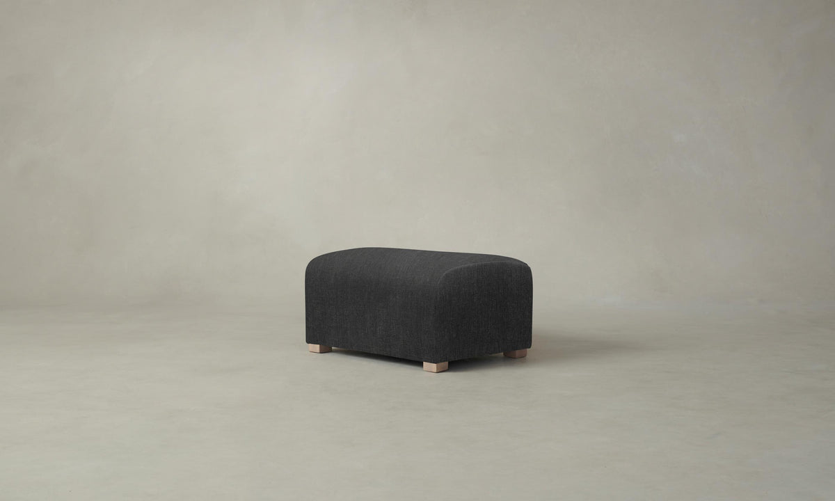 The Lenox Ottoman - Performance Tweed Char