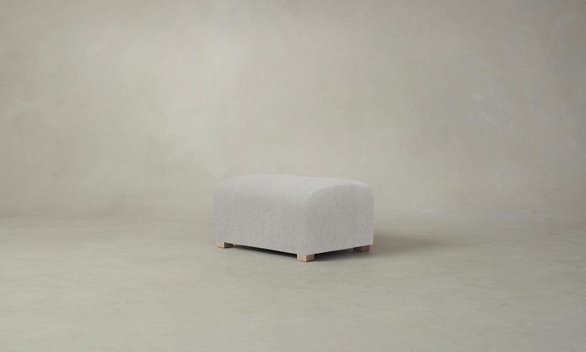 The Lenox Ottoman - Performance Tweed Oatmeal