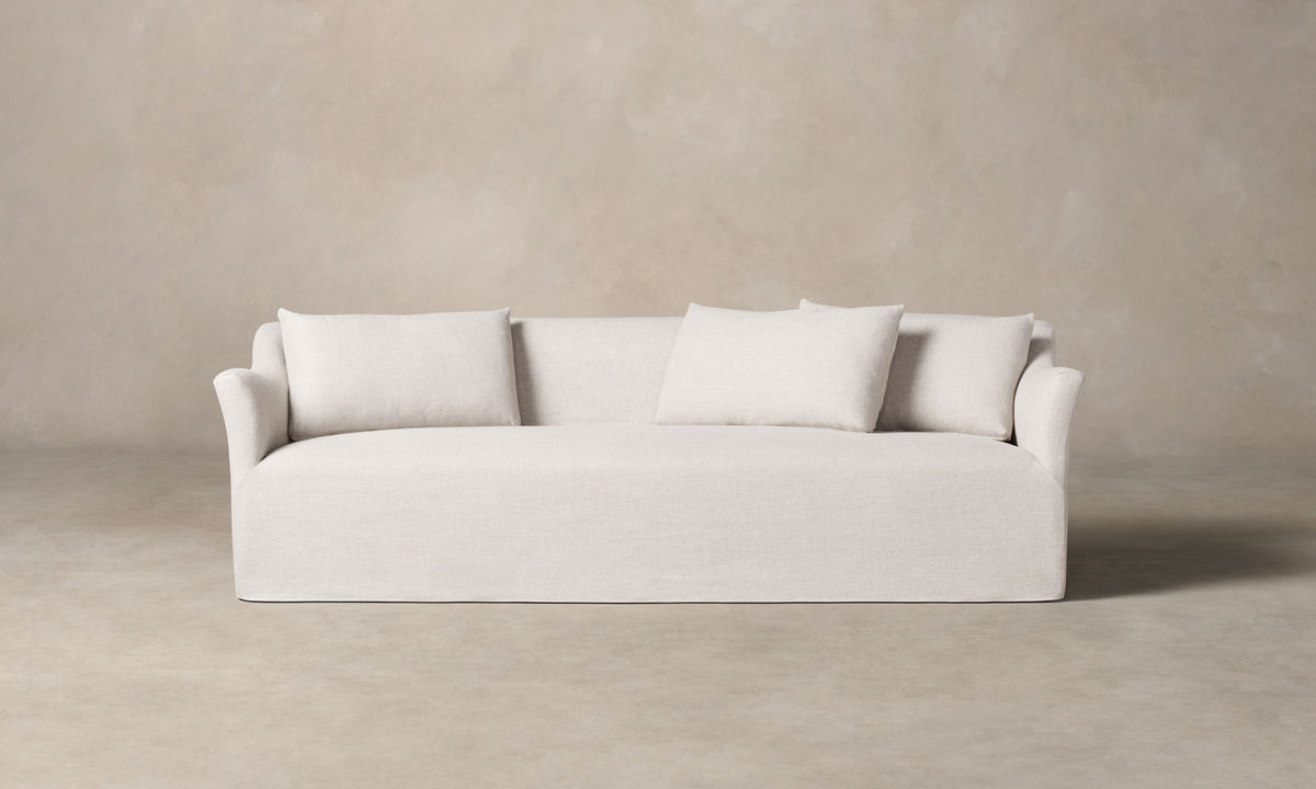 The Leonard Sofa - Heritage Belgian Linen Egret