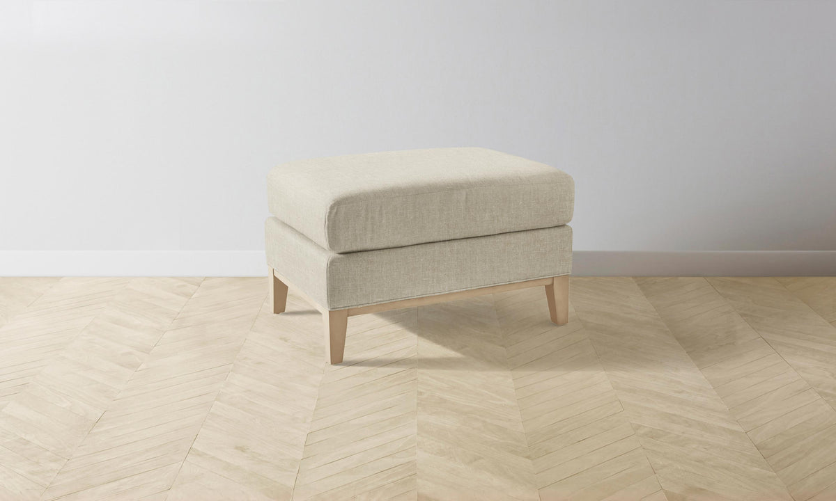 The Ludlow Ottoman - Heritage Belgian Linen Alder